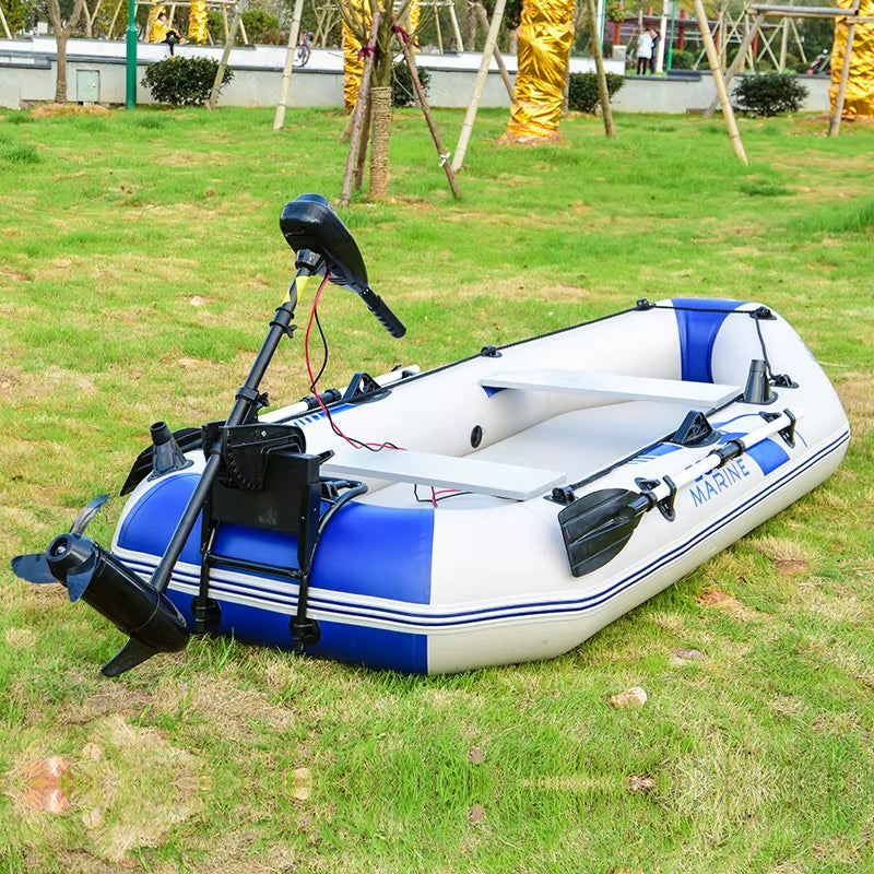 Solarmarine Inflatable Fishing Boat Rowing Kayak Canoe Hovercraft Dinghy Air Mat Bottom Outdoor Water Sport 3Person, 230 Cm