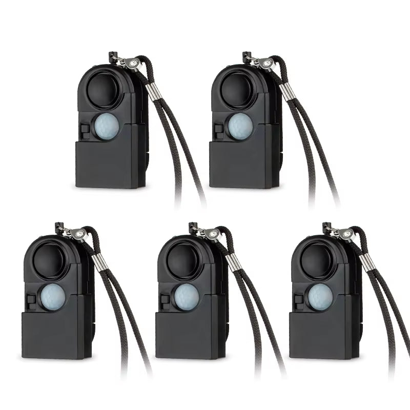 Portable Mini Motion Detector Alarm 120DB Siren SOS LED Light Security Alarm for Travel Home Kids Safe Personal Alarms