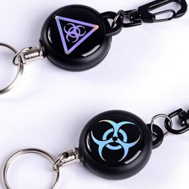 Anti-Theft Telescopic Keychain Retractable Hook Keychain Telescopic Burglar Chain Key Holder Tactical Key Ring Accessories 60Cm