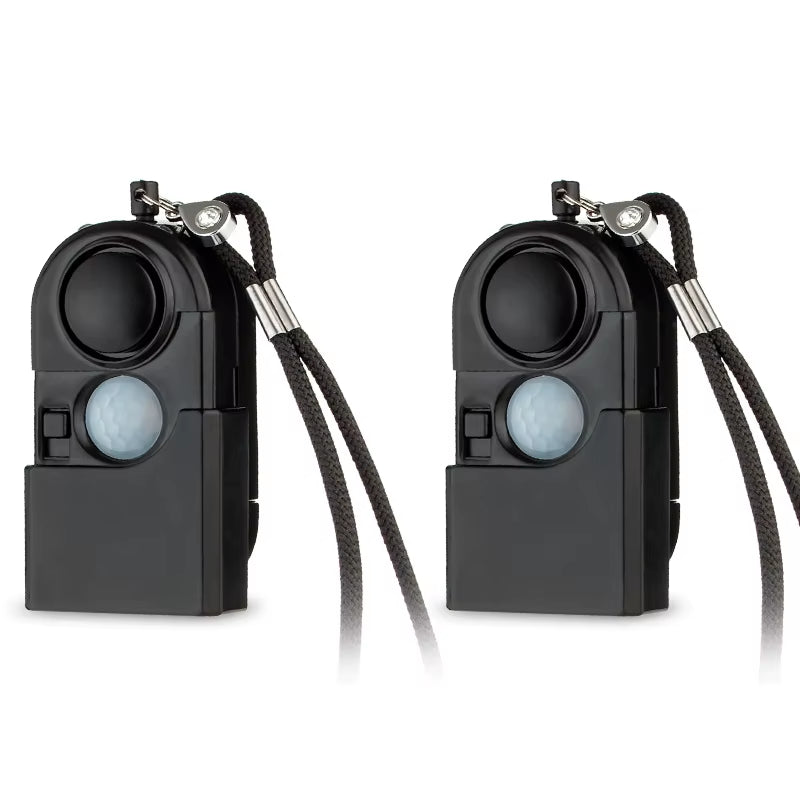 Portable Mini Motion Detector Alarm 120DB Siren SOS LED Light Security Alarm for Travel Home Kids Safe Personal Alarms