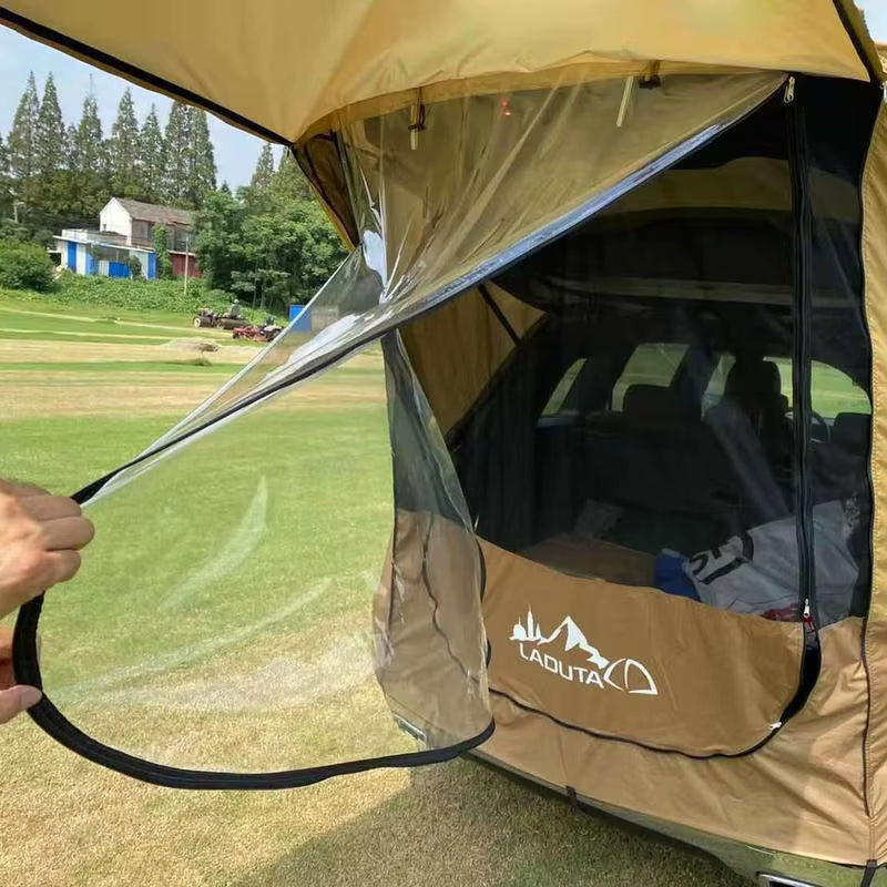 Car Trunk Tent Auto Awning Waterproof SUV Car Tail Tent Portable Trunk Sleep Bed Shade Awning for Camping Self-Driving Travel