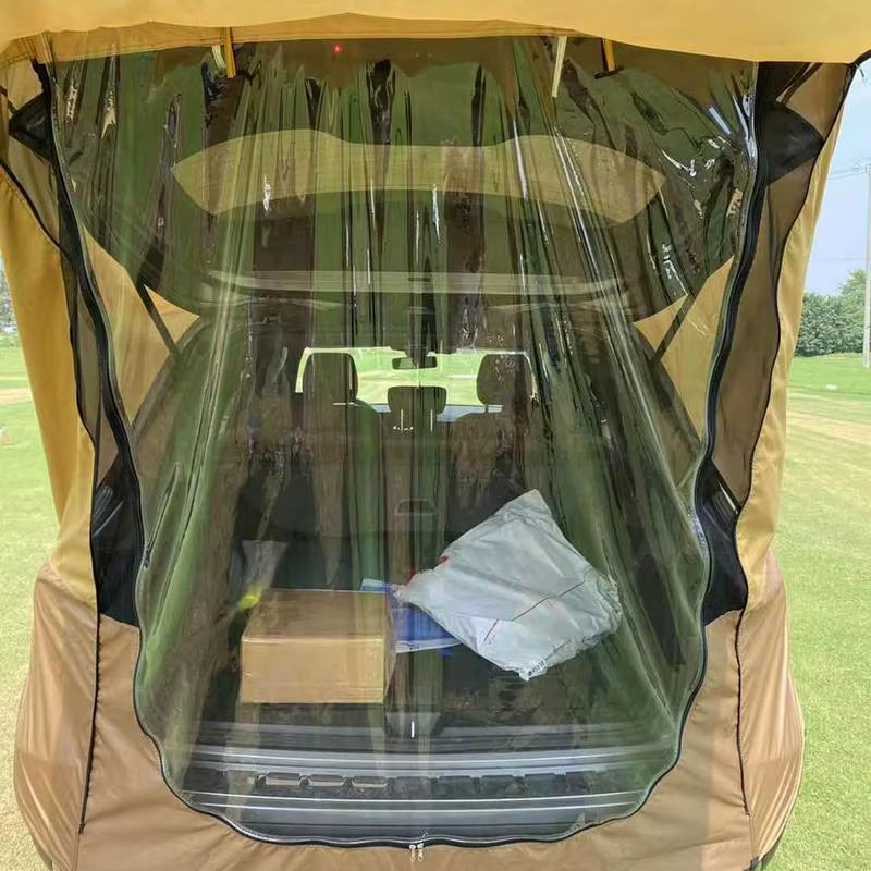 Car Trunk Tent Auto Awning Waterproof SUV Car Tail Tent Portable Trunk Sleep Bed Shade Awning for Camping Self-Driving Travel