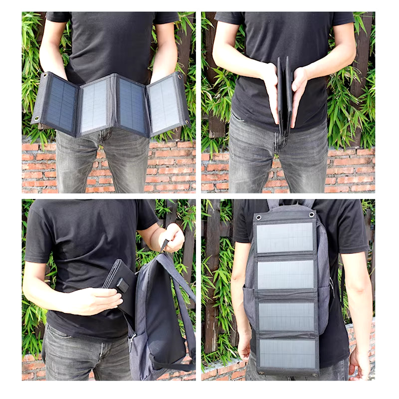 USB Foldable Solar Panel Portable Flexible Small Waterproof 5V Folding Solar Panels Cells for Mobile Phone Battery Charger