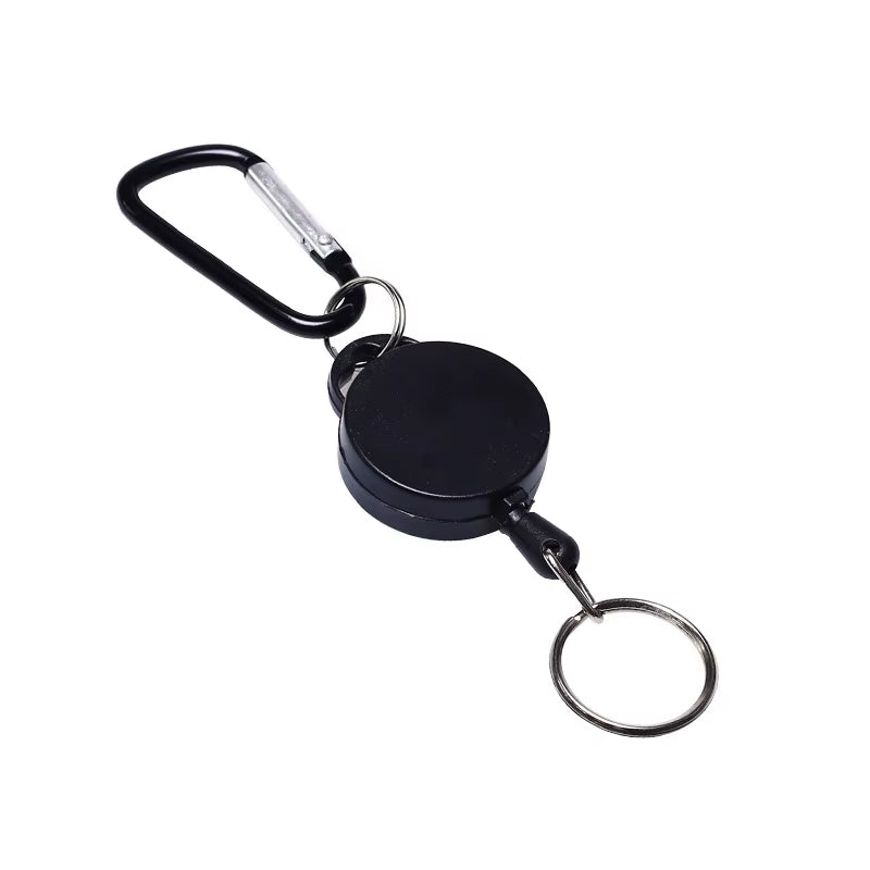 Anti-Theft Telescopic Keychain Retractable Hook Keychain Telescopic Burglar Chain Key Holder Tactical Key Ring Accessories 60Cm