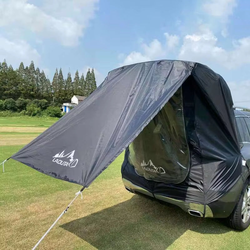 Car Trunk Tent Auto Awning Waterproof SUV Car Tail Tent Portable Trunk Sleep Bed Shade Awning for Camping Self-Driving Travel