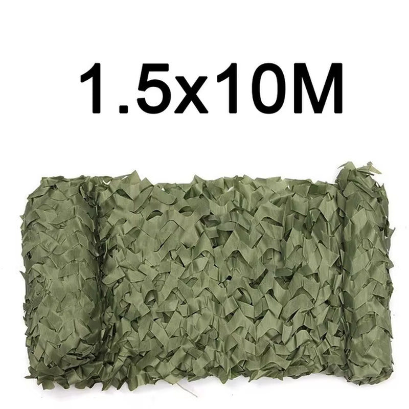 Camouflage Net 1.5M*2 3 4 5 6 7 8 9 10M Wide Camouflage Camo Netting Bulk Roll Decoration Sun Shade Party Camping Desert Jungle