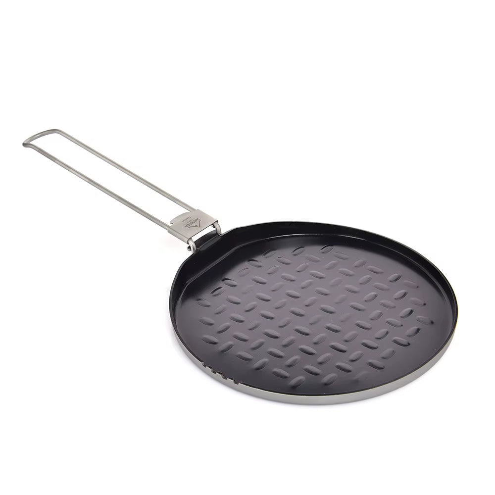 Titanium Nonstick Frying Pan Pot Bowl Camping Ultra-Light Plate Tableware Cooking Utensils Bbq Picnic Cookware