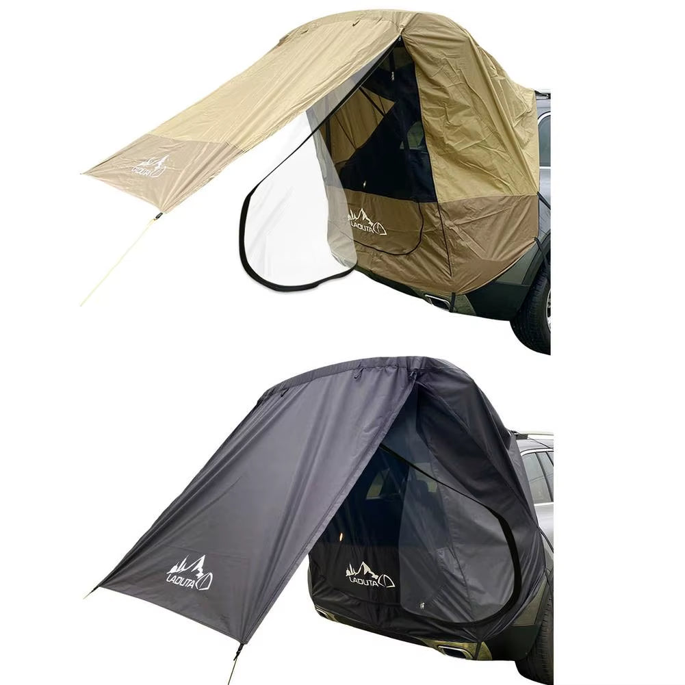 Car Trunk Tent Auto Awning Waterproof SUV Car Tail Tent Portable Trunk Sleep Bed Shade Awning for Camping Self-Driving Travel