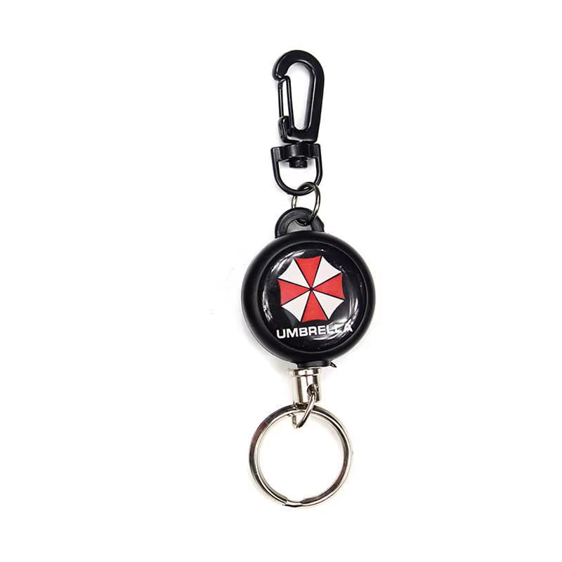 Anti-Theft Telescopic Keychain Retractable Hook Keychain Telescopic Burglar Chain Key Holder Tactical Key Ring Accessories 60Cm