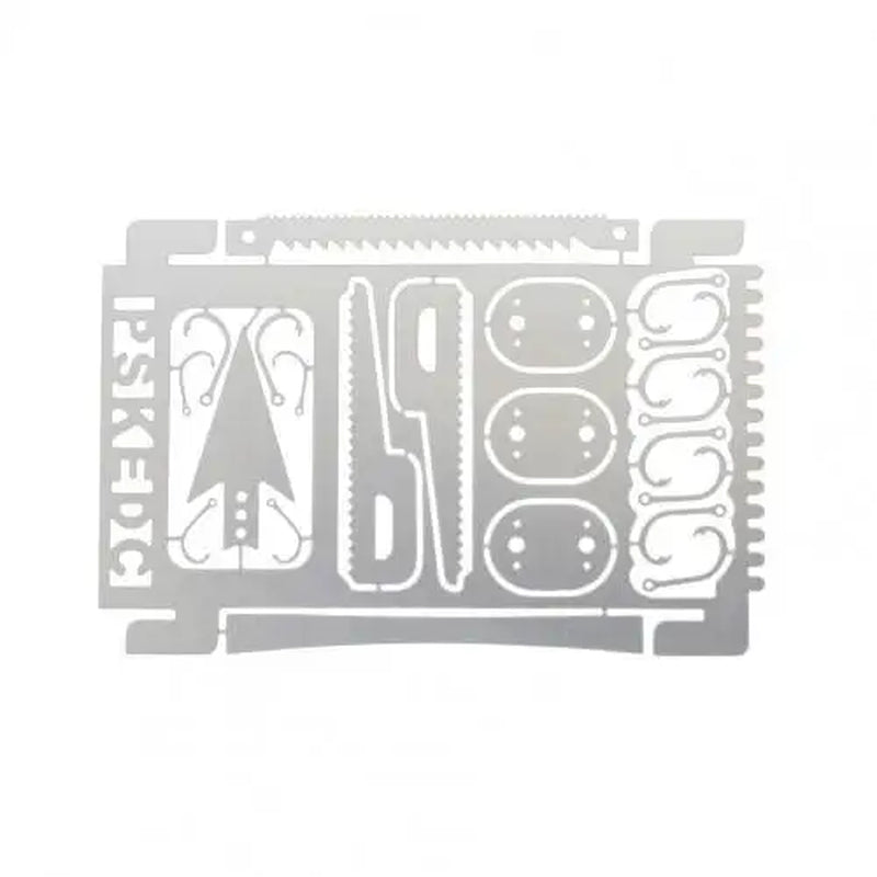 Outdoor Stainless Steel Survival Tool Fishing Hook Card Portable Fishing Hunting Multifunction Tool Card for Camping