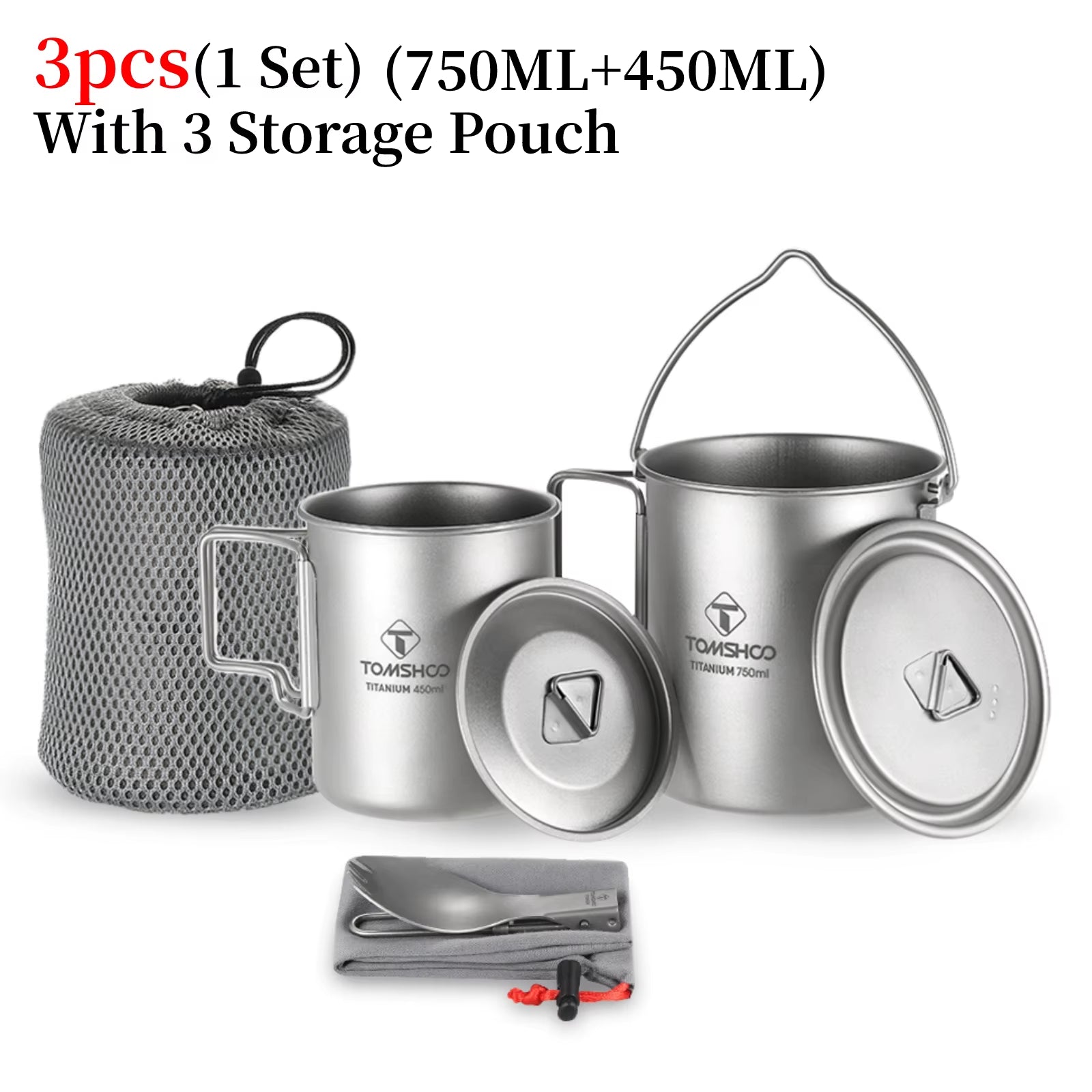 Camping Equipment Titanium Wood Stove Outdoor Cookware Tableware Set Hiking Picnic Backpacking Camping Pot Pan Mug Set