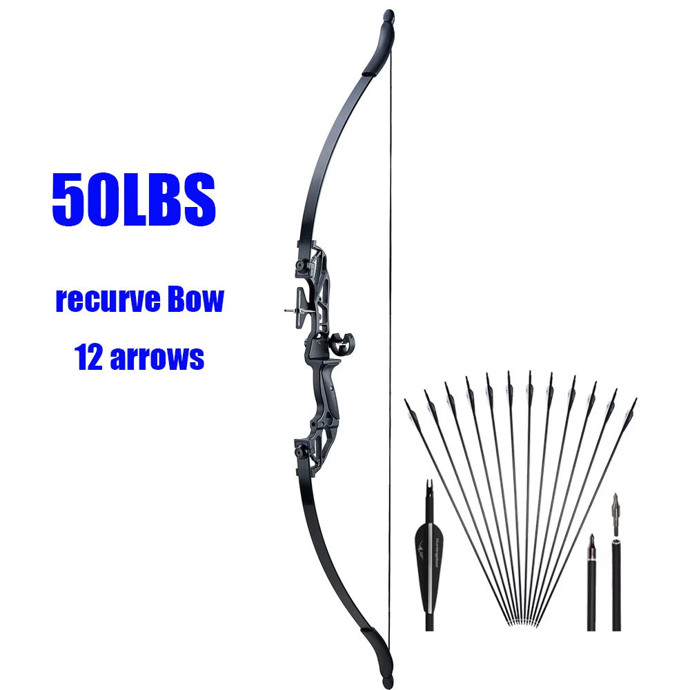 Takedown Recurve Bow & Arrow Set Hunting Target Shooting 30-50Lbs Archery for Beginner /Sending an Order from MOSCOW