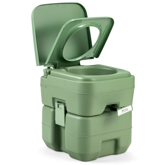 Inodoro Portátil Váter Móvil Con Depósito De Residuos De 20 L Asiento Cómodo Para Viaje Camping Excursiones Verde 42 X 36 X 43 Cm