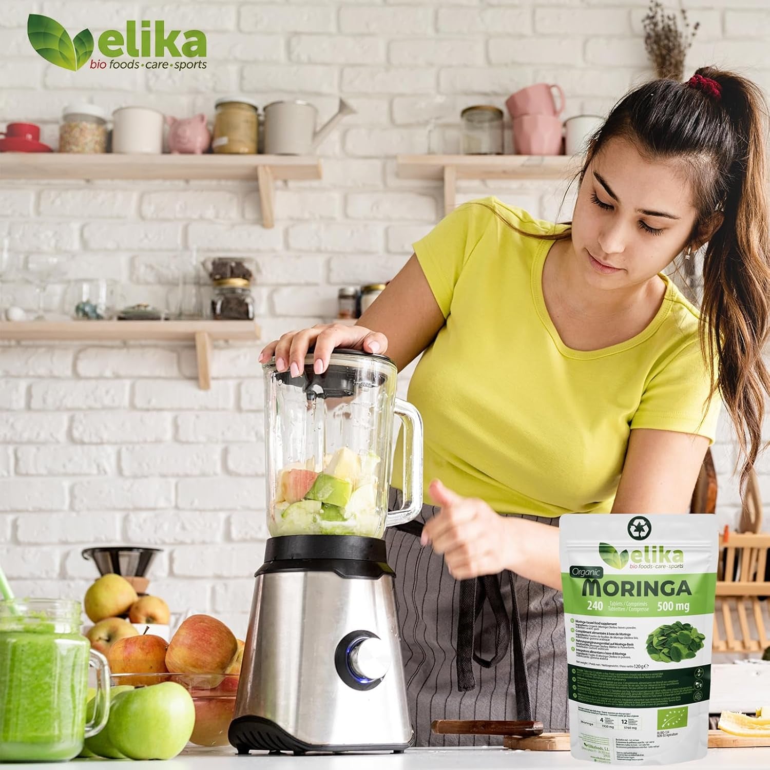 Moringa Oleifera ® ORGÁNICA. 240 Comprimidos 500 Mg. Superfood Natural: Vitaminas, Proteínas, Minerales, Antioxidantes. Energizante Natural. Vegana, Sin Gluten Y Libre De Aditivos.