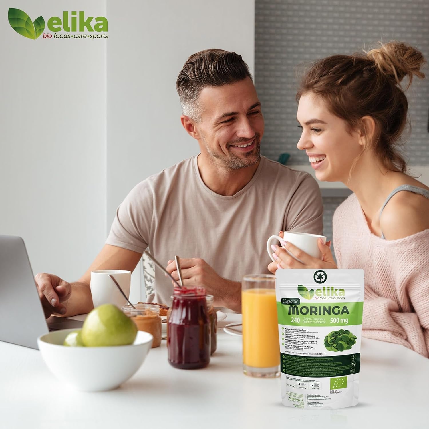 Moringa Oleifera ® ORGÁNICA. 240 Comprimidos 500 Mg. Superfood Natural: Vitaminas, Proteínas, Minerales, Antioxidantes. Energizante Natural. Vegana, Sin Gluten Y Libre De Aditivos.