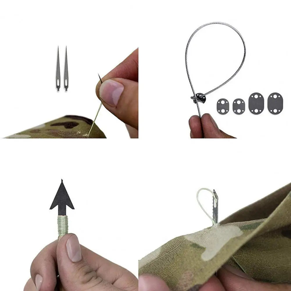 Outdoor Stainless Steel Survival Tool Fishing Hook Card Portable Fishing Hunting Multifunction Tool Card for Camping