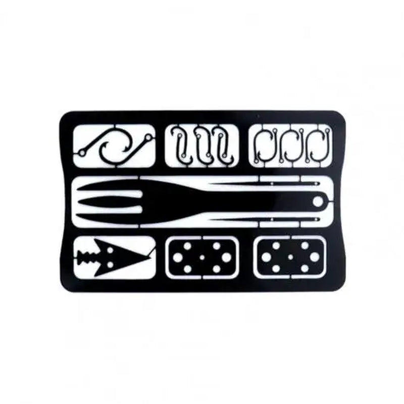 Outdoor Stainless Steel Survival Tool Fishing Hook Card Portable Fishing Hunting Multifunction Tool Card for Camping