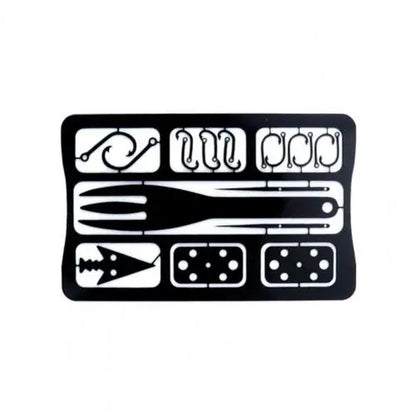Outdoor Stainless Steel Survival Tool Fishing Hook Card Portable Fishing Hunting Multifunction Tool Card for Camping