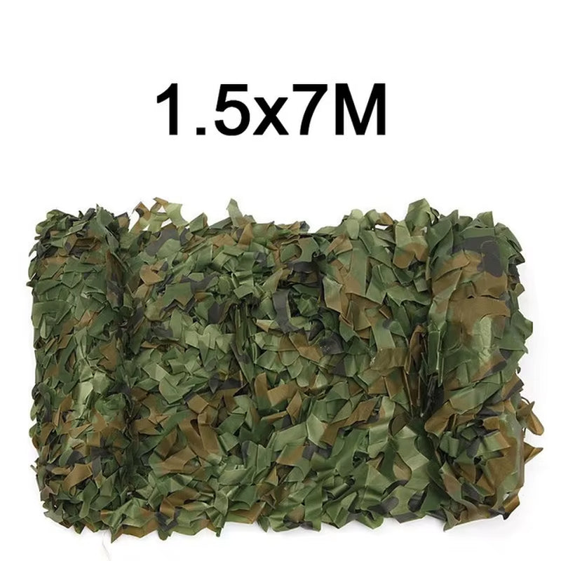 Camouflage Net 1.5M*2 3 4 5 6 7 8 9 10M Wide Camouflage Camo Netting Bulk Roll Decoration Sun Shade Party Camping Desert Jungle