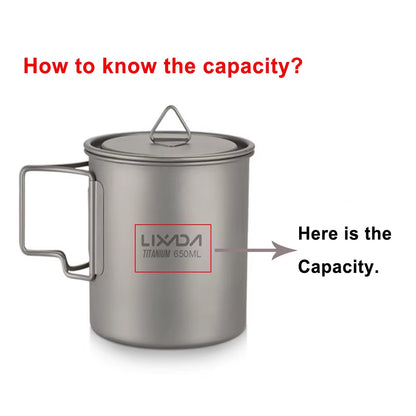 Camping Equipment Titanium Wood Stove Outdoor Cookware Tableware Set Hiking Picnic Backpacking Camping Pot Pan Mug Set