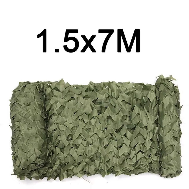 Camouflage Net 1.5M*2 3 4 5 6 7 8 9 10M Wide Camouflage Camo Netting Bulk Roll Decoration Sun Shade Party Camping Desert Jungle