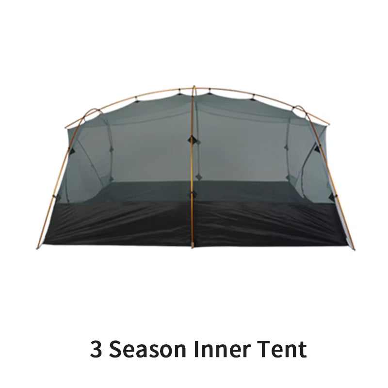 Qingkong 4 Camping Tent Ultralight Portable 15D/210T Large Space 3/4 Season 4 People Tent Outdoor Travel Hiking Tents