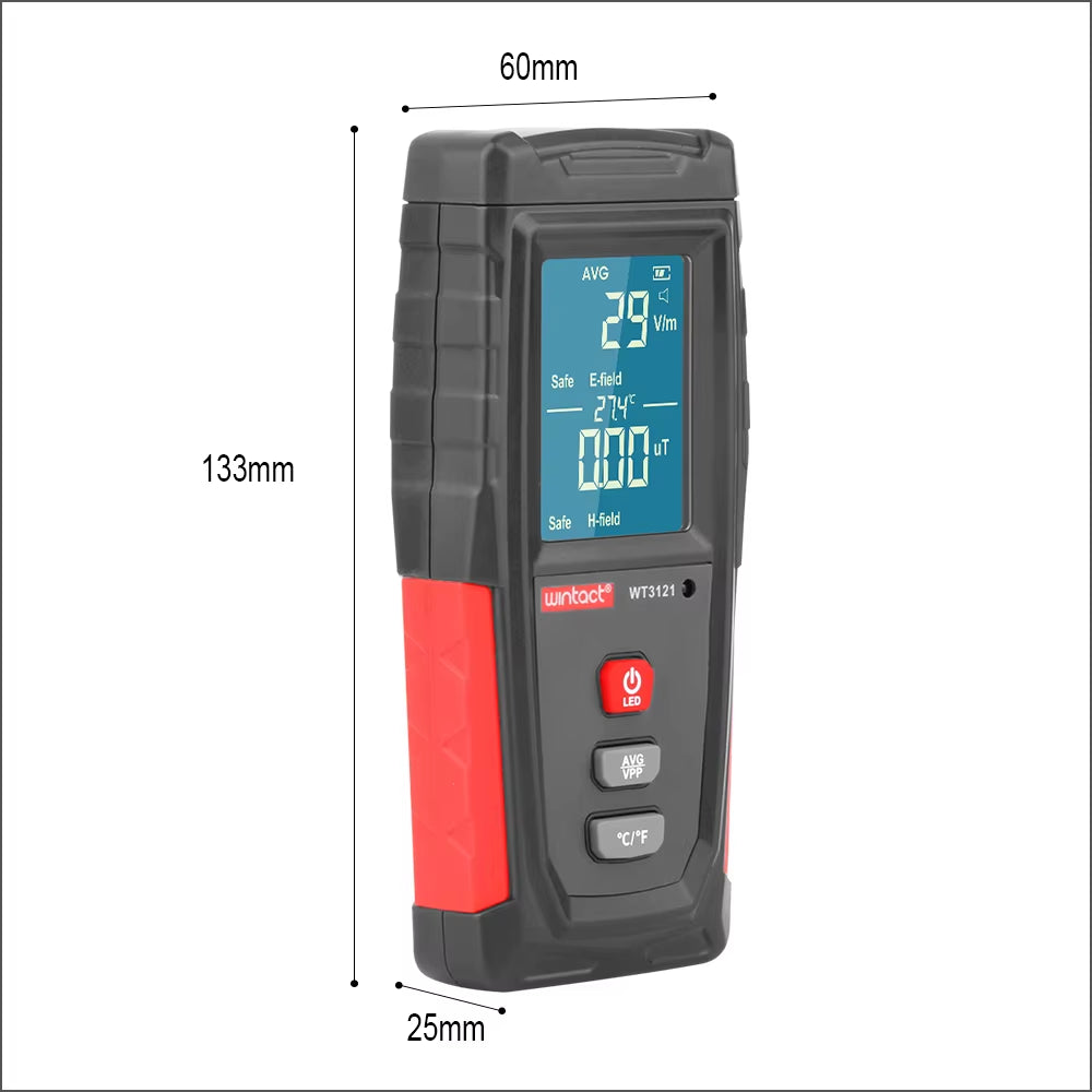 Electromagnetic Field Radiation Detector Tester Emf Meter Rechargeable Handheld Portable Counter Emission Dosimeter Computer