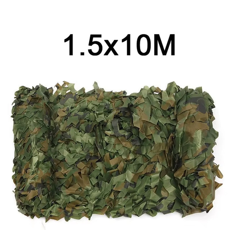 Camouflage Net 1.5M*2 3 4 5 6 7 8 9 10M Wide Camouflage Camo Netting Bulk Roll Decoration Sun Shade Party Camping Desert Jungle