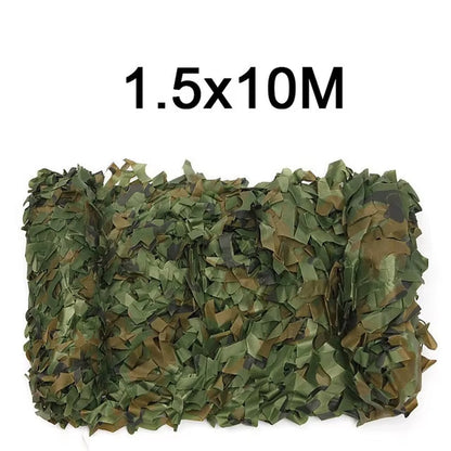 Camouflage Net 1.5M*2 3 4 5 6 7 8 9 10M Wide Camouflage Camo Netting Bulk Roll Decoration Sun Shade Party Camping Desert Jungle