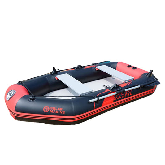 Solarmarine Inflatable Fishing Boat Rowing Kayak Canoe Hovercraft Dinghy Air Mat Bottom Outdoor Water Sport 3Person, 230 Cm