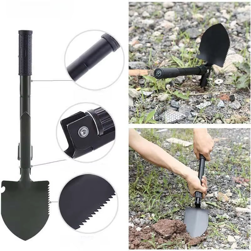 Car Safety Kit Trailer with Folding Survival Shovel Emergency Aid Rescue Kit