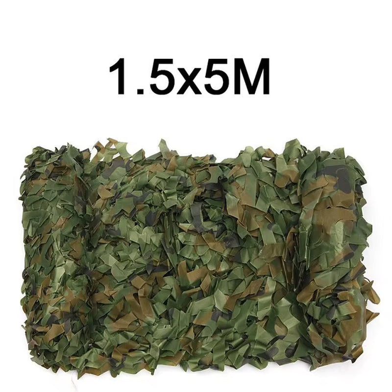 Camouflage Net 1.5M*2 3 4 5 6 7 8 9 10M Wide Camouflage Camo Netting Bulk Roll Decoration Sun Shade Party Camping Desert Jungle