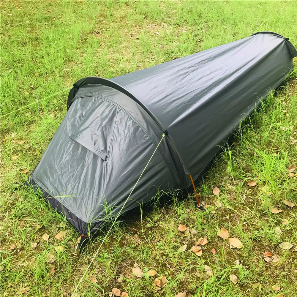 Ultralight Tent Backpacking Tent Outdoor Camping Sleeping Bag Tent Lightweight Single Person Bivvy Bagtent