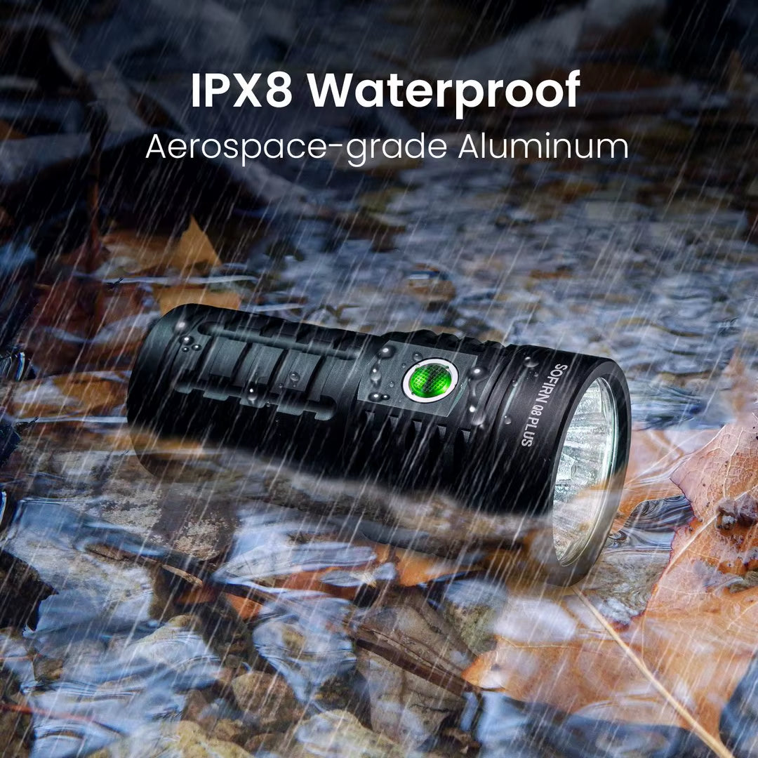 Q8 plus 6*XHP50.2 LED Torch 21700 USB C Rechargeable 16000Lm Powerful Flashlight EDC Portable Lantern Lamp BLF Anduril 2