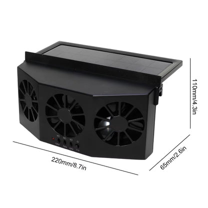Solar Powered Car Exhaust Fan Car Window Fan Cooling Radiator Energy Saving Auto Cooler Fan Portable Deodorization Ventilator