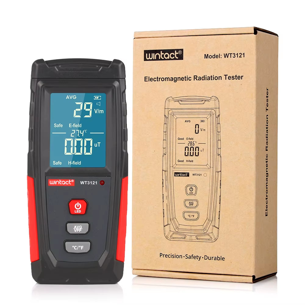 Electromagnetic Field Radiation Detector Tester Emf Meter Rechargeable Handheld Portable Counter Emission Dosimeter Computer