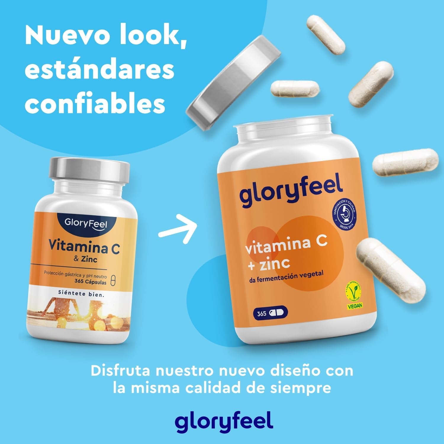 Vitamina C + Zinc - 365 Cápsulas - 1000Mg Vitamina C + 20Mg Zinc - Apoya El Sistema Inmunológico Y Reducen La Fatiga - Vitamina C Tamponada Con Protección Gástrica Y Ph Neutro - 100% Vegano