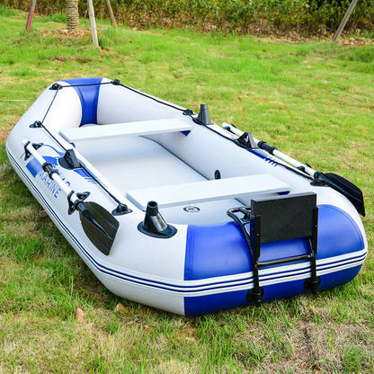 Solarmarine Inflatable Fishing Boat Rowing Kayak Canoe Hovercraft Dinghy Air Mat Bottom Outdoor Water Sport 3Person, 230 Cm