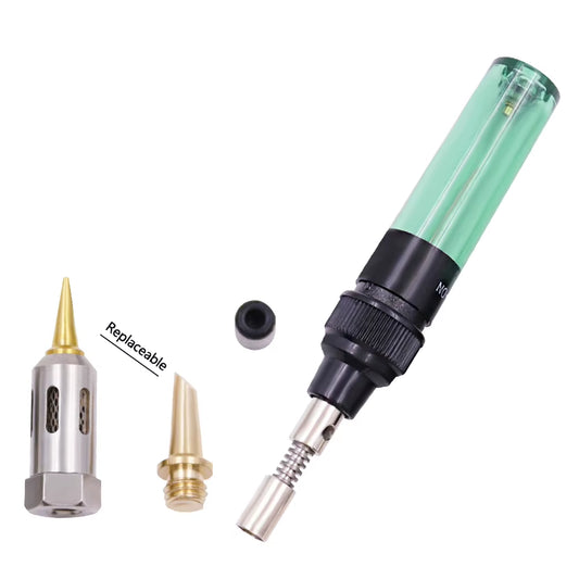 New 4 in 1 Portable Gas Soldering Iron Cordless Butane Gas Welding Gun Welding Pen 1300℃ Burner Mini Butane Welder Tip Tools