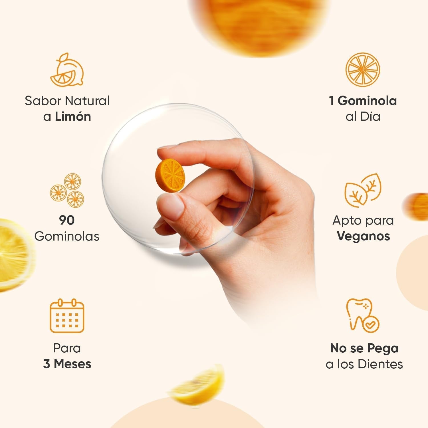 Vegan turmeric gummies with ginger and black pepper, lemon flavor, 90 count for 3-month supply, gluten-free and non-GMO.