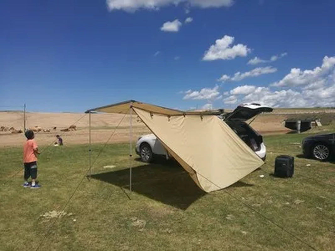 DANCHEL Car Side Awning, Car Side Tent Awning with 3M Extend Cloth,Car Roof Top Tent , Car Tent