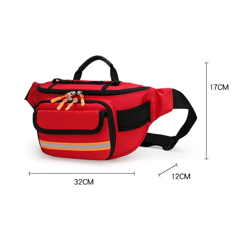 Empty Rescue Waist Bag First Aid Bag for Camping Travel Medical Storage Medical Organizer Outdoor Emergency Survival Running
