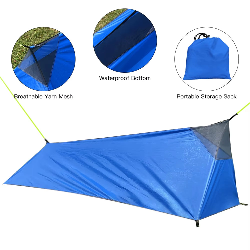 Backpacking Tent Outdoor Camping Sleeping Bag Tent Lightweight Single Person Tent with Mosquito Net Outdoor Sleeping Bag