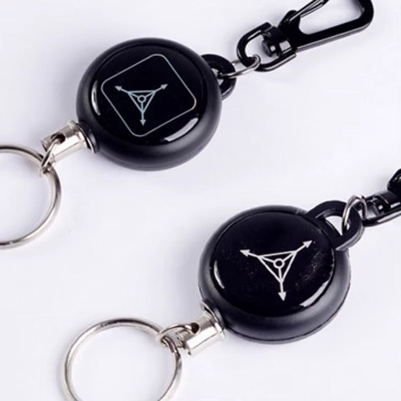 Anti-Theft Telescopic Keychain Retractable Hook Keychain Telescopic Burglar Chain Key Holder Tactical Key Ring Accessories 60Cm