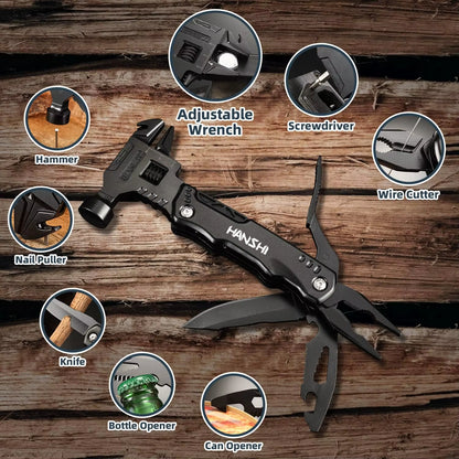 Multi Functional Adjustable Open-End Wrench Combination Universal Folding Pliers EDC Tool