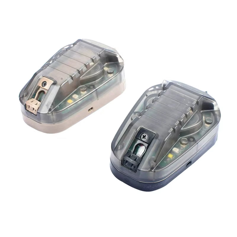 Helmet Survival Beacon Light Helmet Strobe Light Survival Safety IR Flashlight Waterproof Signal Light with Magic Tape