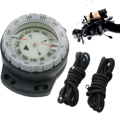 Buceo Con Brújula De Buceo, Brújula De Buceo,Brújula De Buceo Subacuática Impermeable Con Cuerda - Accesorios De Buceo, Compas Marinos Para Deportes Acuáticos Con Esfera Luminiscente