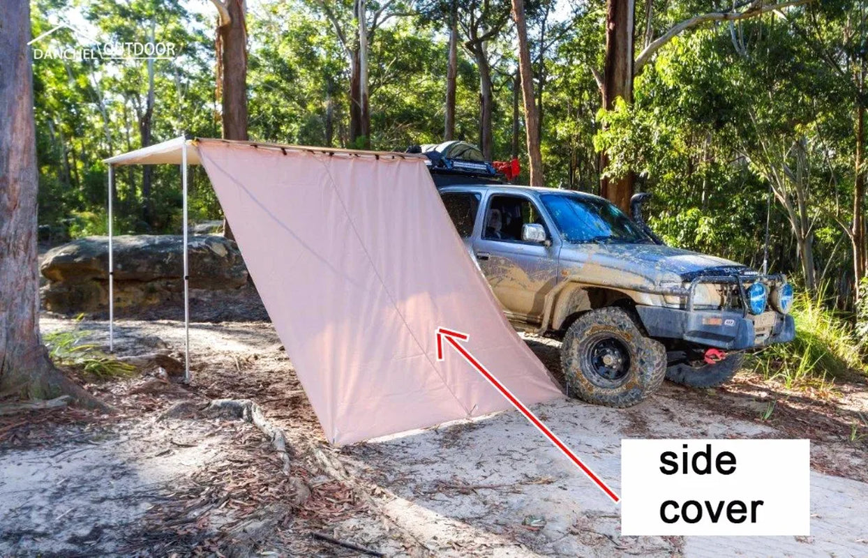 DANCHEL Car Side Awning, Car Side Tent Awning with 3M Extend Cloth,Car Roof Top Tent , Car Tent