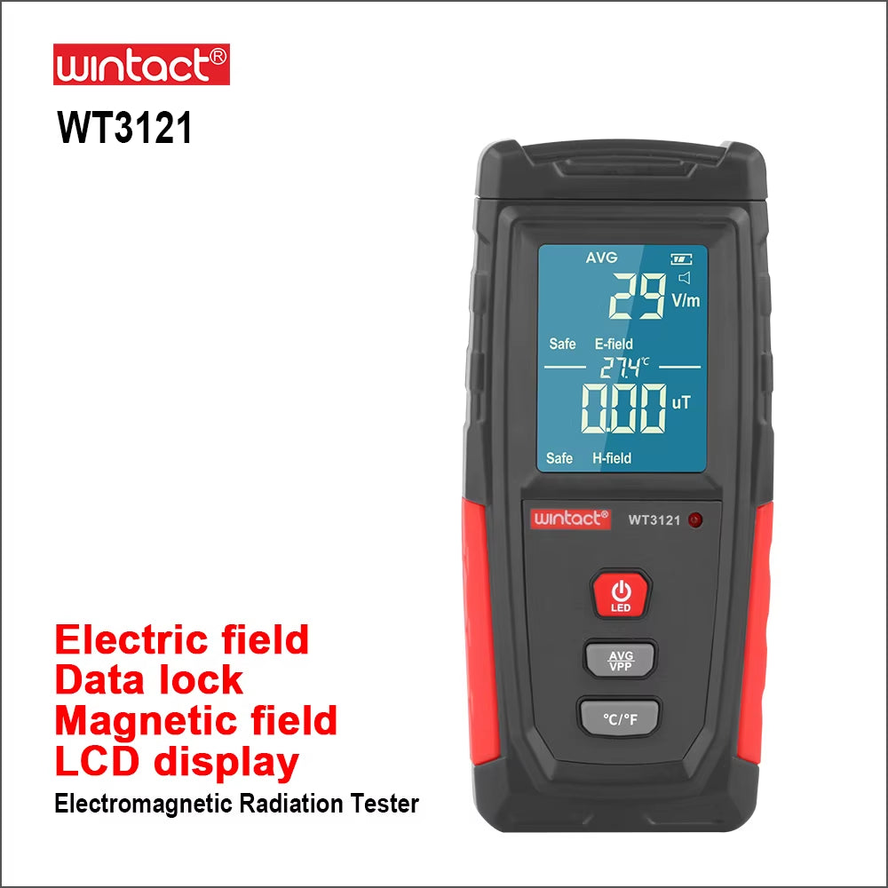 Electromagnetic Field Radiation Detector Tester Emf Meter Rechargeable Handheld Portable Counter Emission Dosimeter Computer