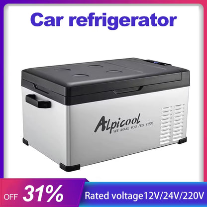 Alpicool 25L Car Refrigerator 12V24V Car Fridge Compressor Refrigeration Portable Cooler 220V Car Home LED Truck Freezer